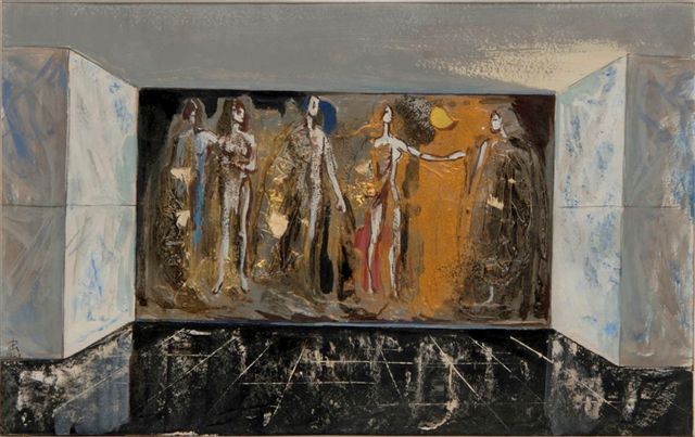 Terv egy színház előcsarnoka részére (Magyar Nemzeti Galéria tulajdona)